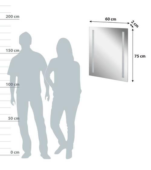 Wandspiegel "Linear" , verspiegelt - Basics, Glas (60/75/2cm) - MID.YOU