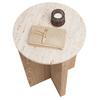 TABLE D'APPOINT MATERA -TREND- -BASED- - couleur naturelle, MODERN, matériau en bois/pierre (34/54cm) - Based