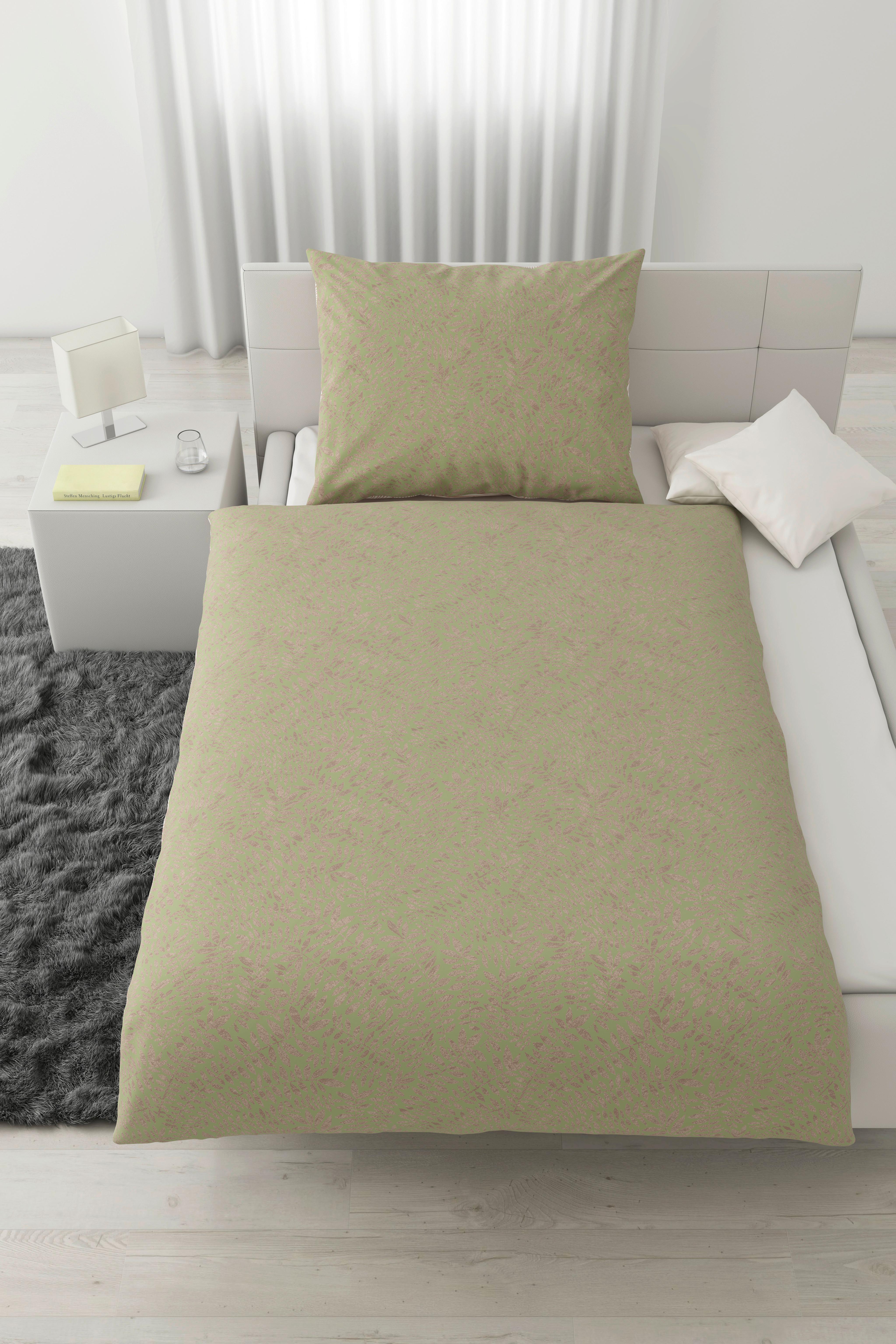 Posteljnina Lorita - zelena, tekstil (140/200cm) - Modern Living