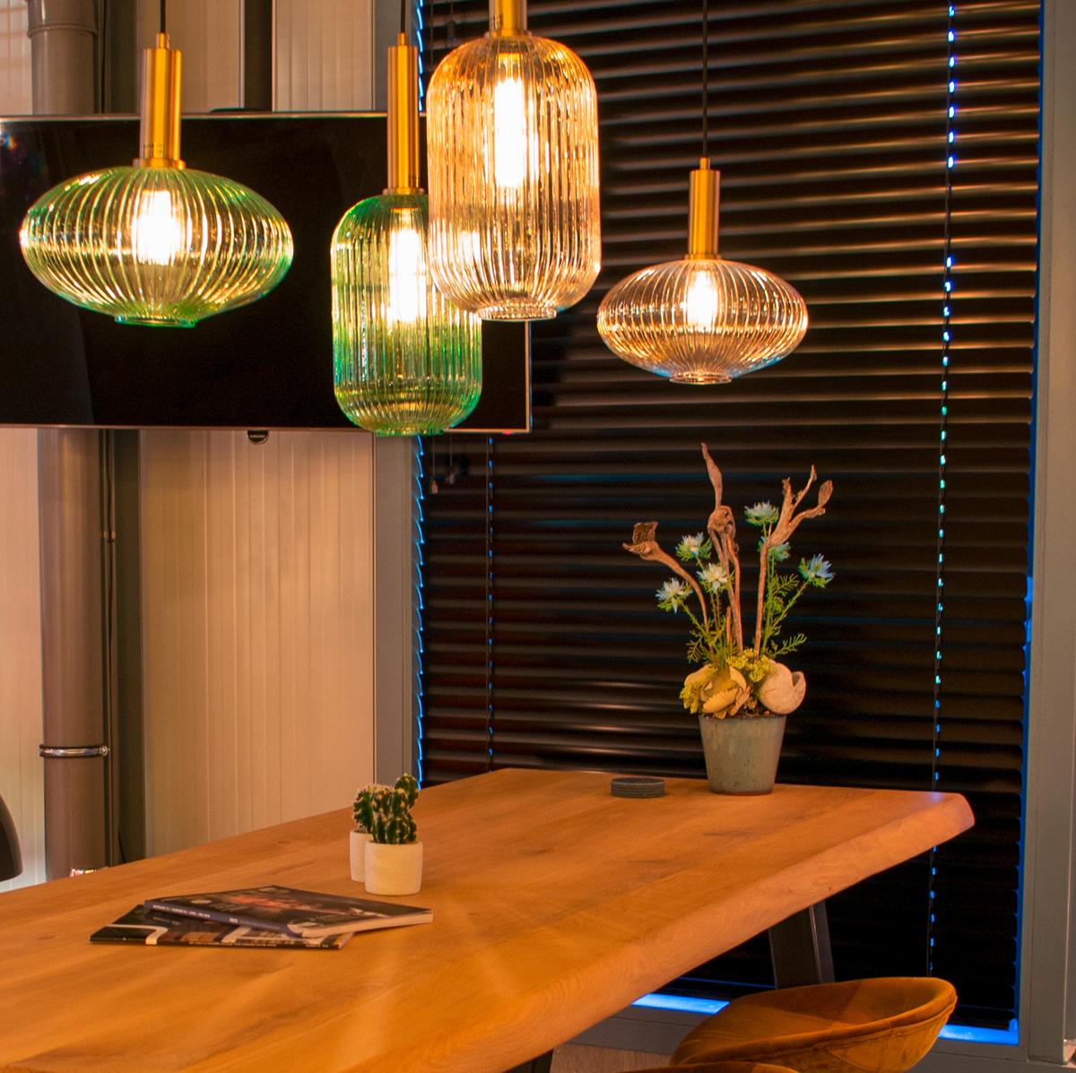 LAMPA WISZĄCA 45386/30/33 MALOTO - zielony, Design, szkło (30/150cm) - Lucide