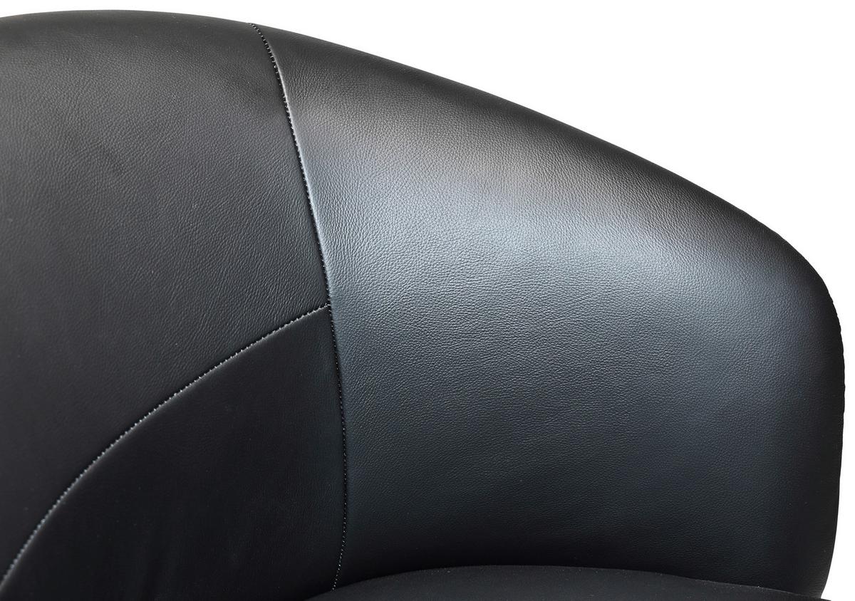 KRZESŁO OBROTOWE SEAN - czarny, Design, skóra/tworzywo sztuczne (62/79,5-87,5/61.5cm) - Novel