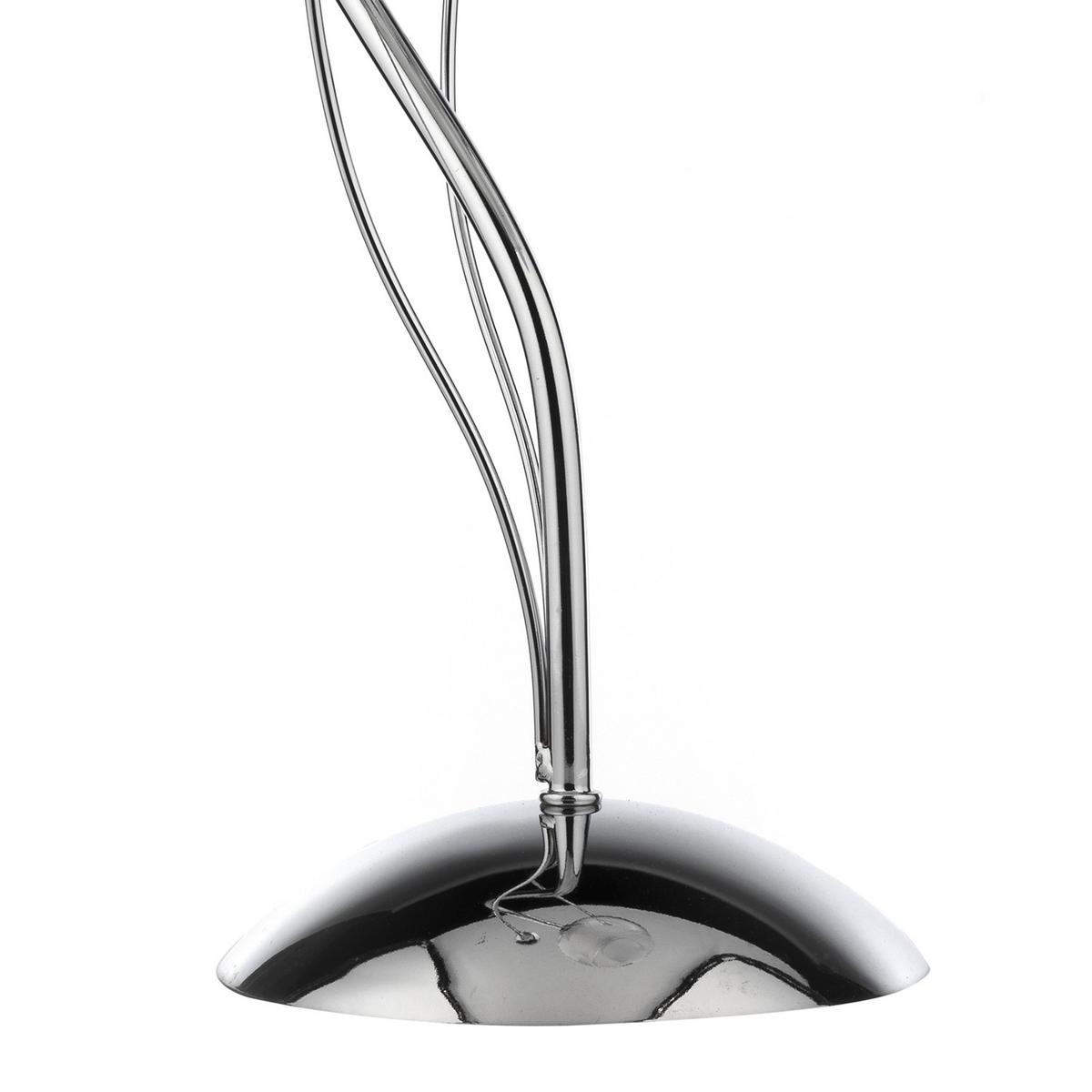 Asztali Lámpa 4775/l - krómszínű, Konventionell, üveg/fém (23/35cm)