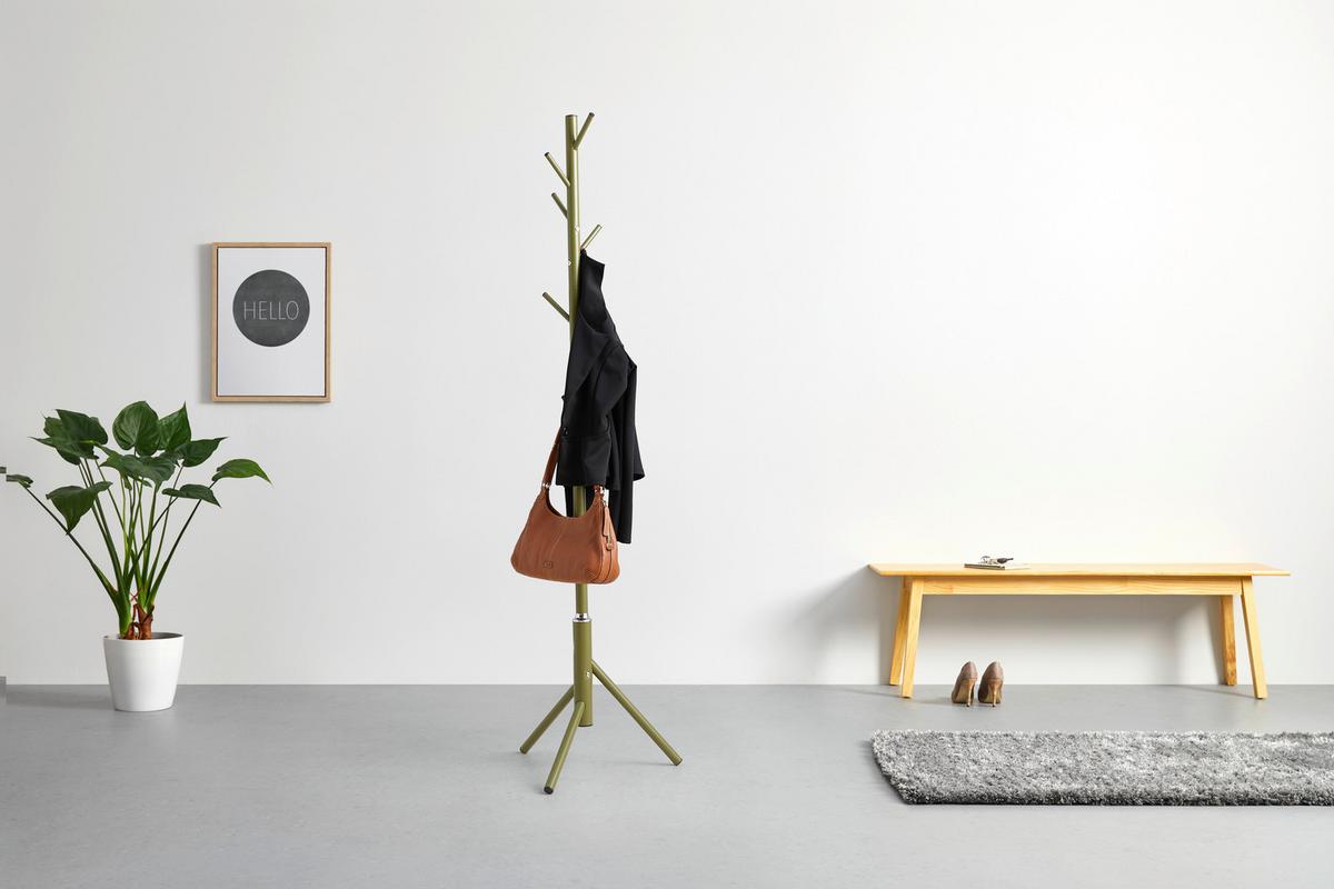 Kleiderständer Nadja in Grün - Grün, MODERN, Metall (48/173cm) - Mömax