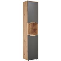 Dulap înalt Giga - stejar Artisan/antracit, Modern, material pe bază de lemn (40/190/32cm)