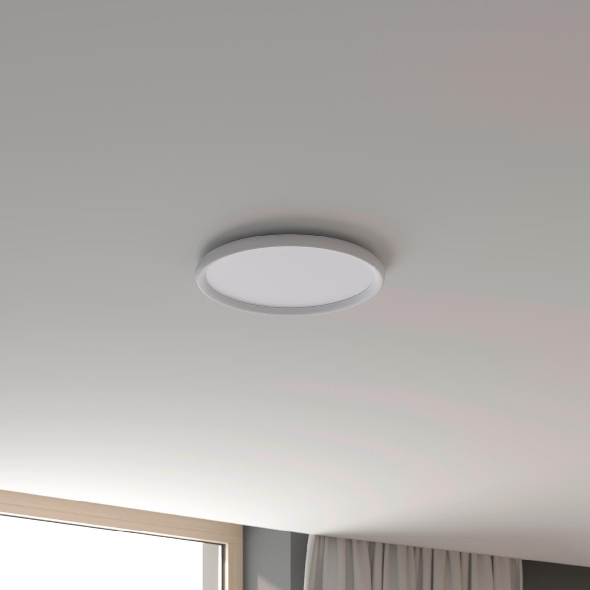 LAMPA SUFITOWA LED RUGBY *SBN* - biały, Basics, tworzywo sztuczne (40/3,5cm) - Novel