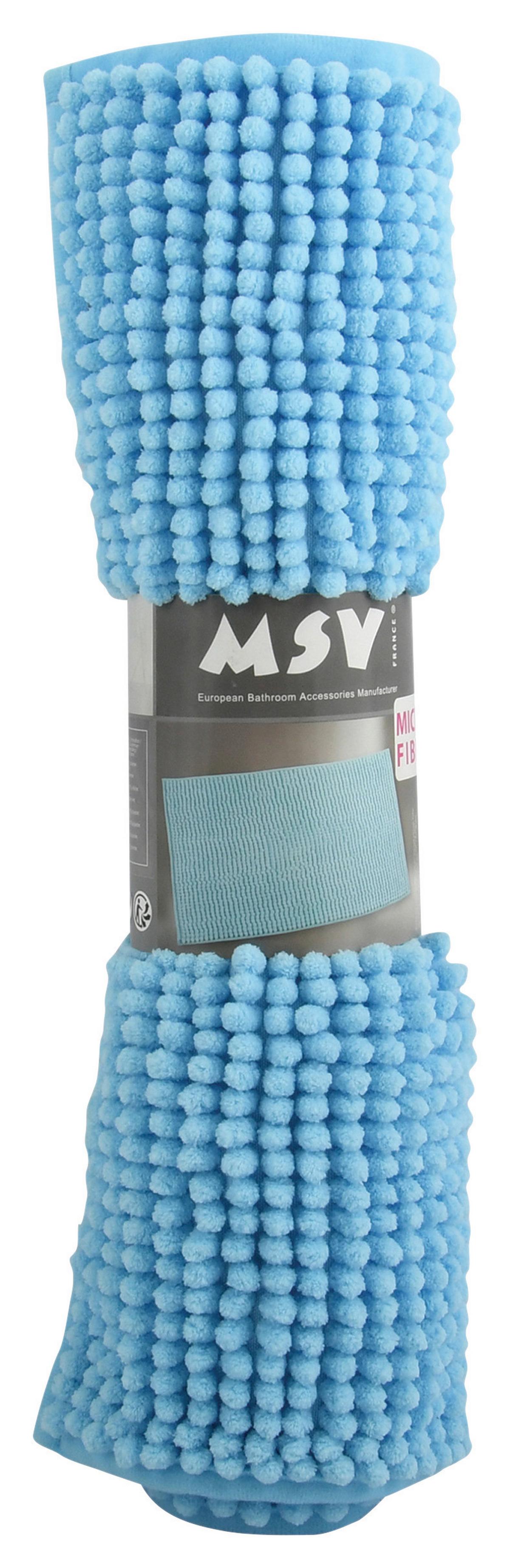 Badteppich 144506 Chenille - Hellblau, Konventionell (50/80cm) - Spirella