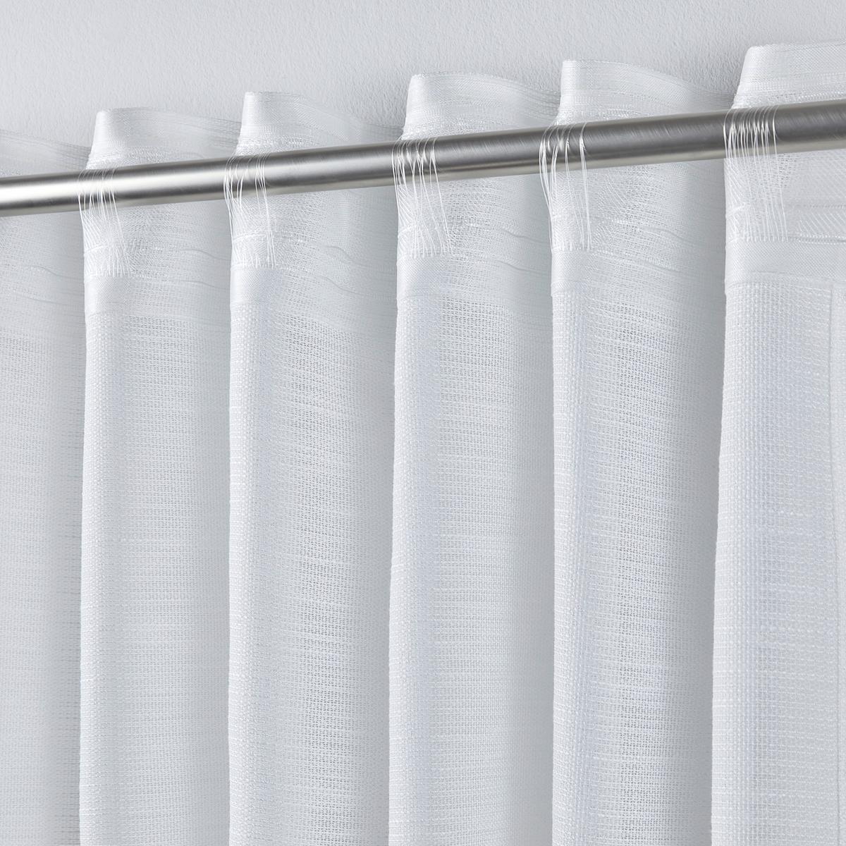 Fertigvorhang Eva in Weiss ca. 140x255cm - Weiss, Romantik / Landhaus, Textil (140/255cm) - Premium Living