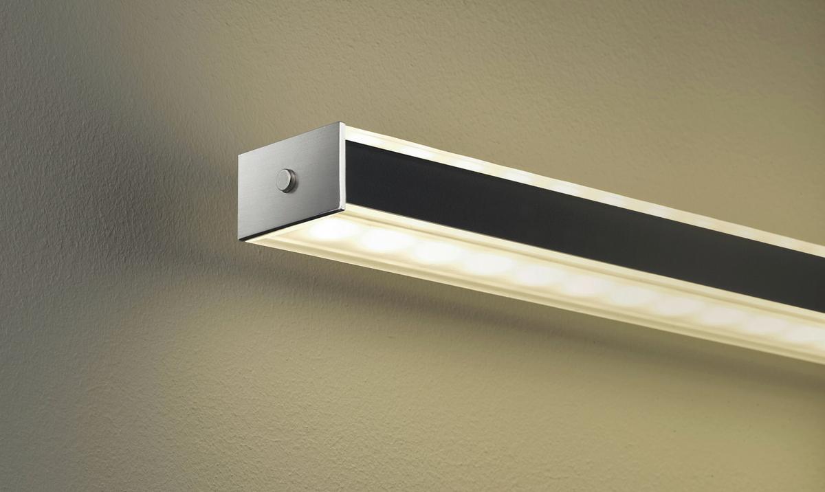 LED-Hängeleuchte in Nickelfarben max. 15 Watt - Schwarz/Nickelfarben, Design, Metall (115/7/90cm) - Fischer & Honsel
