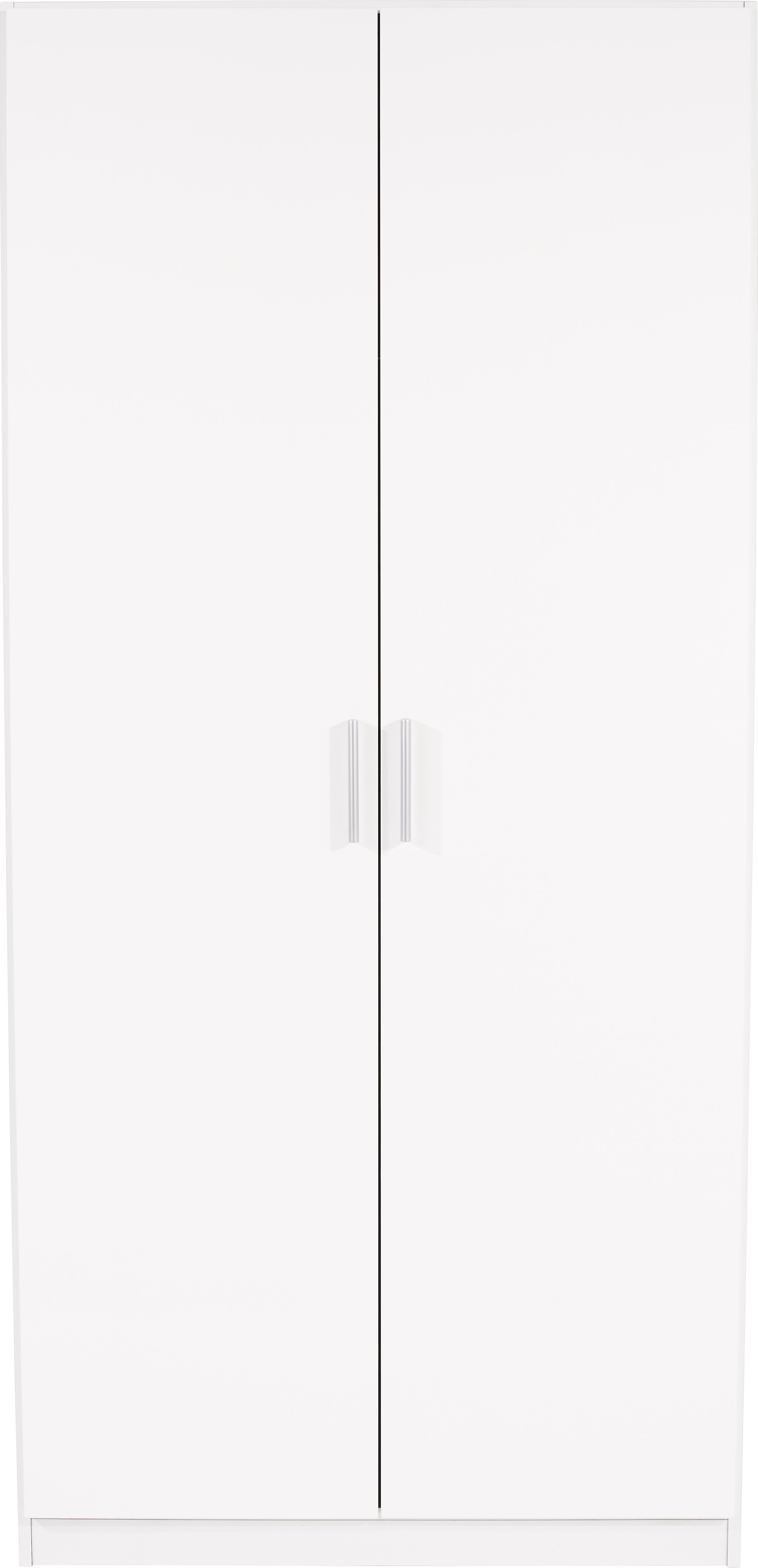 Omara Za Oblačila Celle, Bela, Š. 91 Cm - bela/barve aluminija, Moderno, umetna masa/leseni material (91/197/54cm) - Premium Living