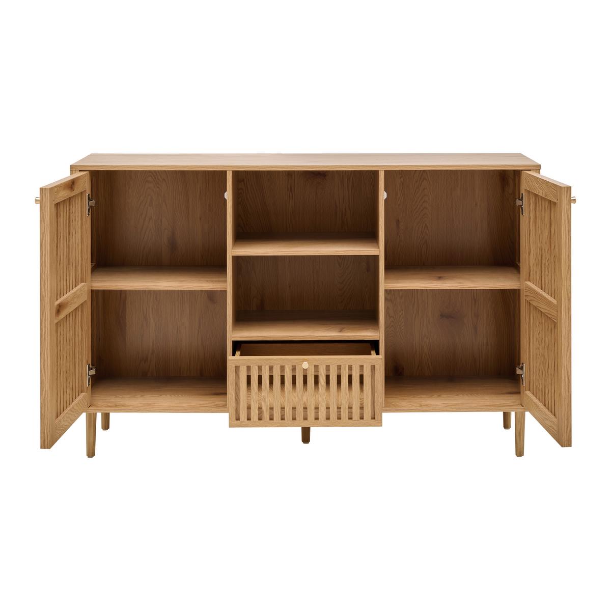 Sideboard Barcelona -Exklusiv- - Goldfarben/Naturfarben, Lifestyle, Holzwerkstoff/Papier (142,8/90/40cm) - Mömax