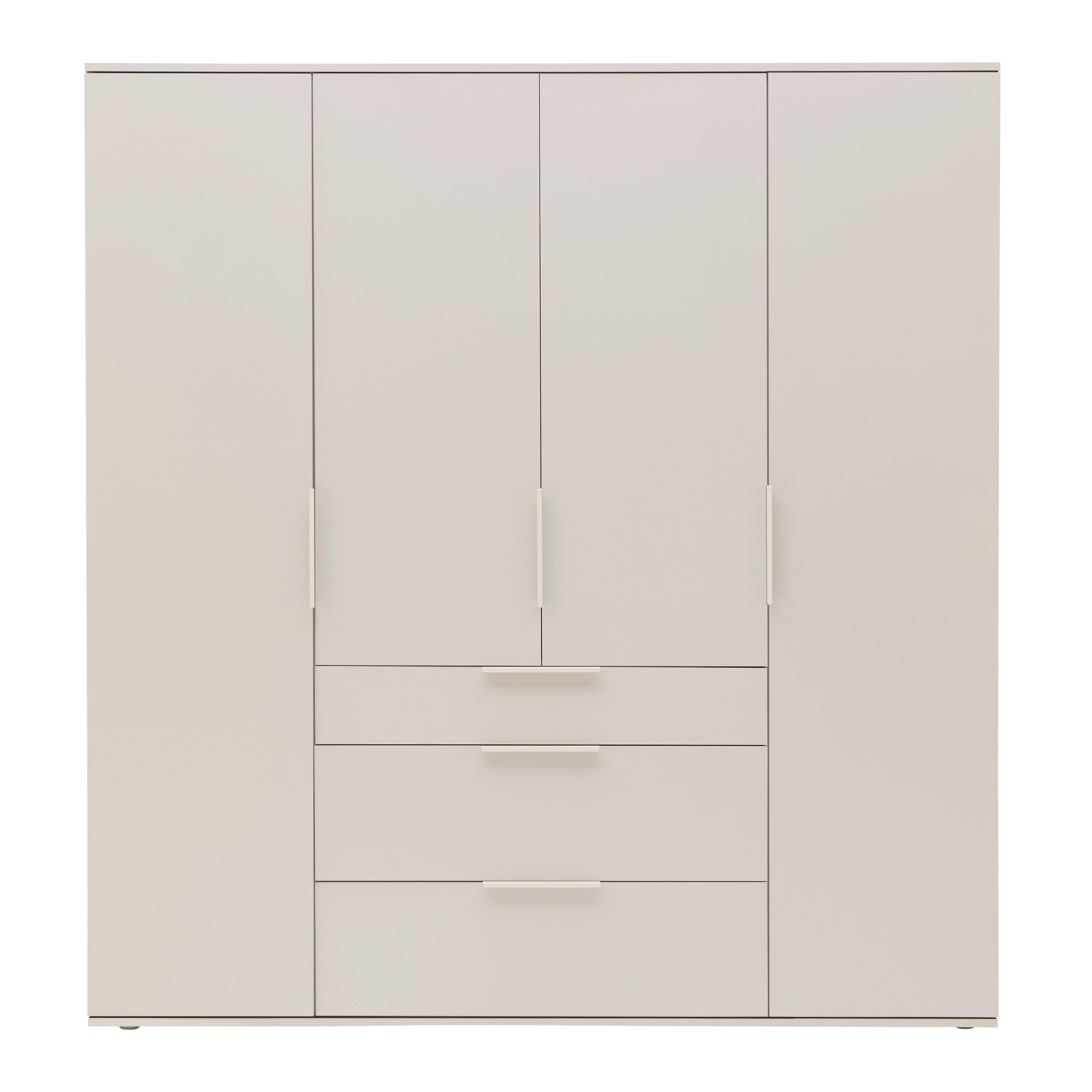 GARDEROB MED GÅNGJÄRNSDÖRRAR DUNE 6 -EXKLUSIV- - kashmir, Modern, metall/trämaterial (180/197/55cm) - Mömax