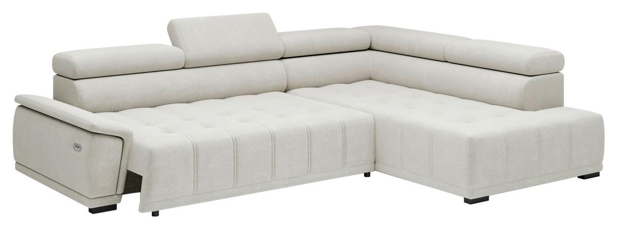 Kutna Garnitura Gremio - boje pijeska/crna, Moderno, tekstil/plastika (283/106cm) - Modern Living