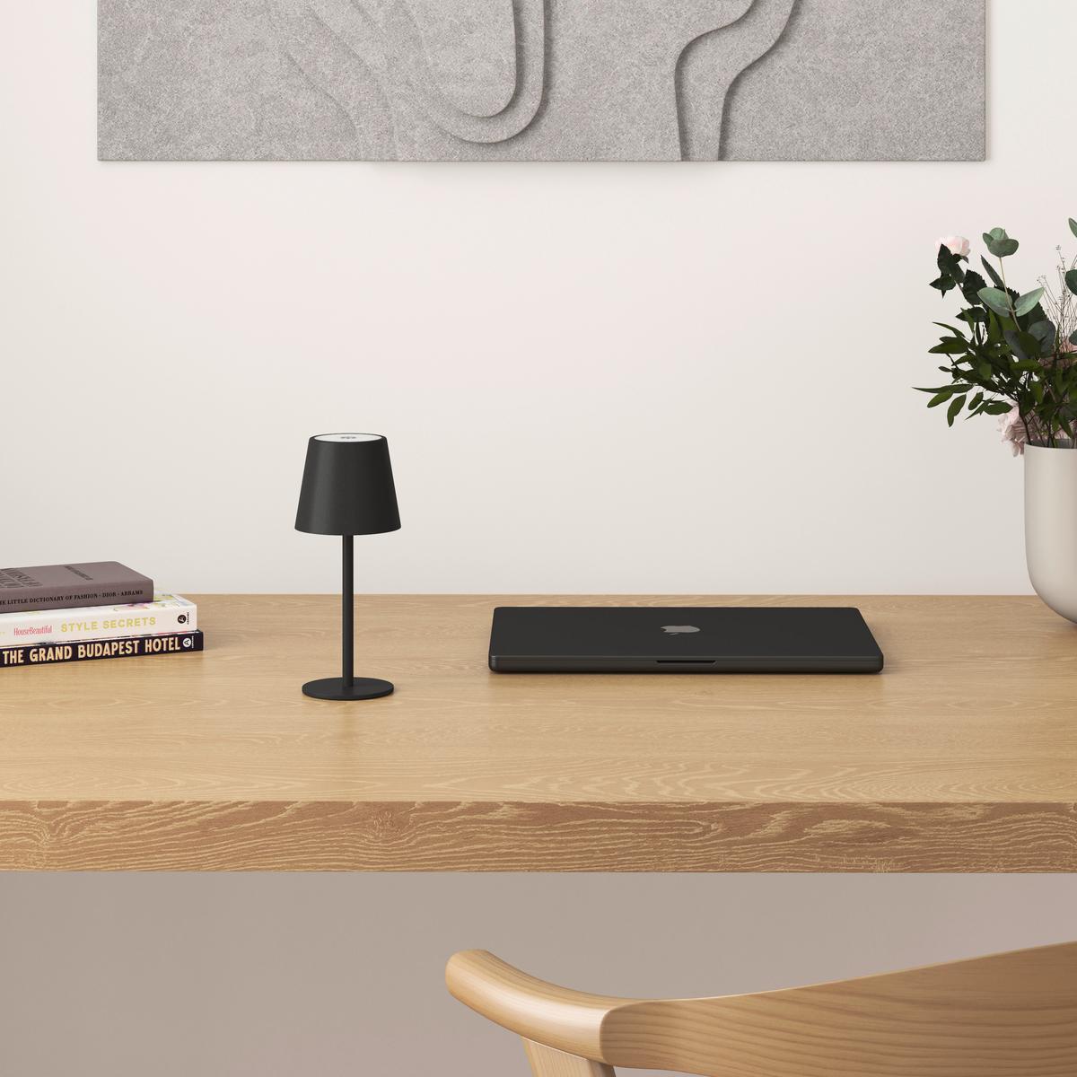 LAMPA STOŁOWA Z AKUMULATOREM JUBIDUBILÄUM - czarny, Basics, tworzywo sztuczne/metal (8,6/20,3cm) - Novel