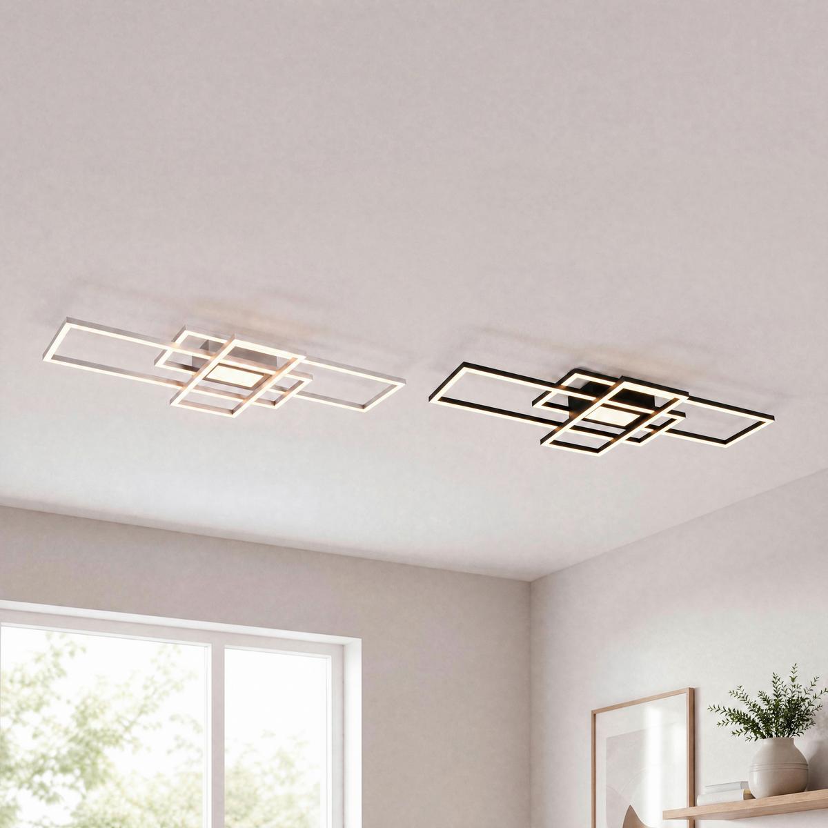 LAMPA SUFITOWA LED IRVINE SMALL - kolor niklowy, Design, tworzywo sztuczne/metal (70/30/6,2cm) - Novel