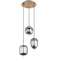 Hängeleuchte Blacky I in Messingfarben max. 40 Watt - Messingfarben, Design, Glas/Metall (46/120cm) - Globo