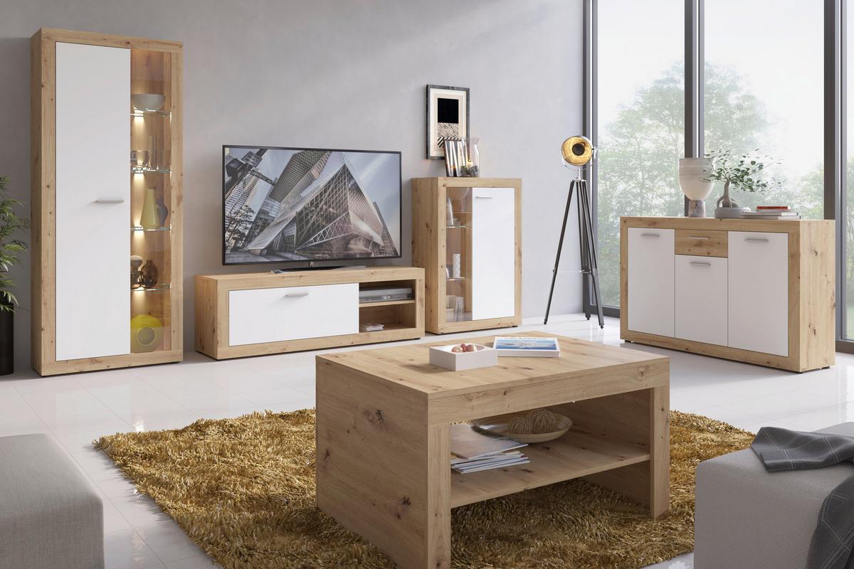 Stolić Brilon - hrast Artisan, Romantično / ladanjski, drvni materijal (135,2/86/35cm) - Modern Living