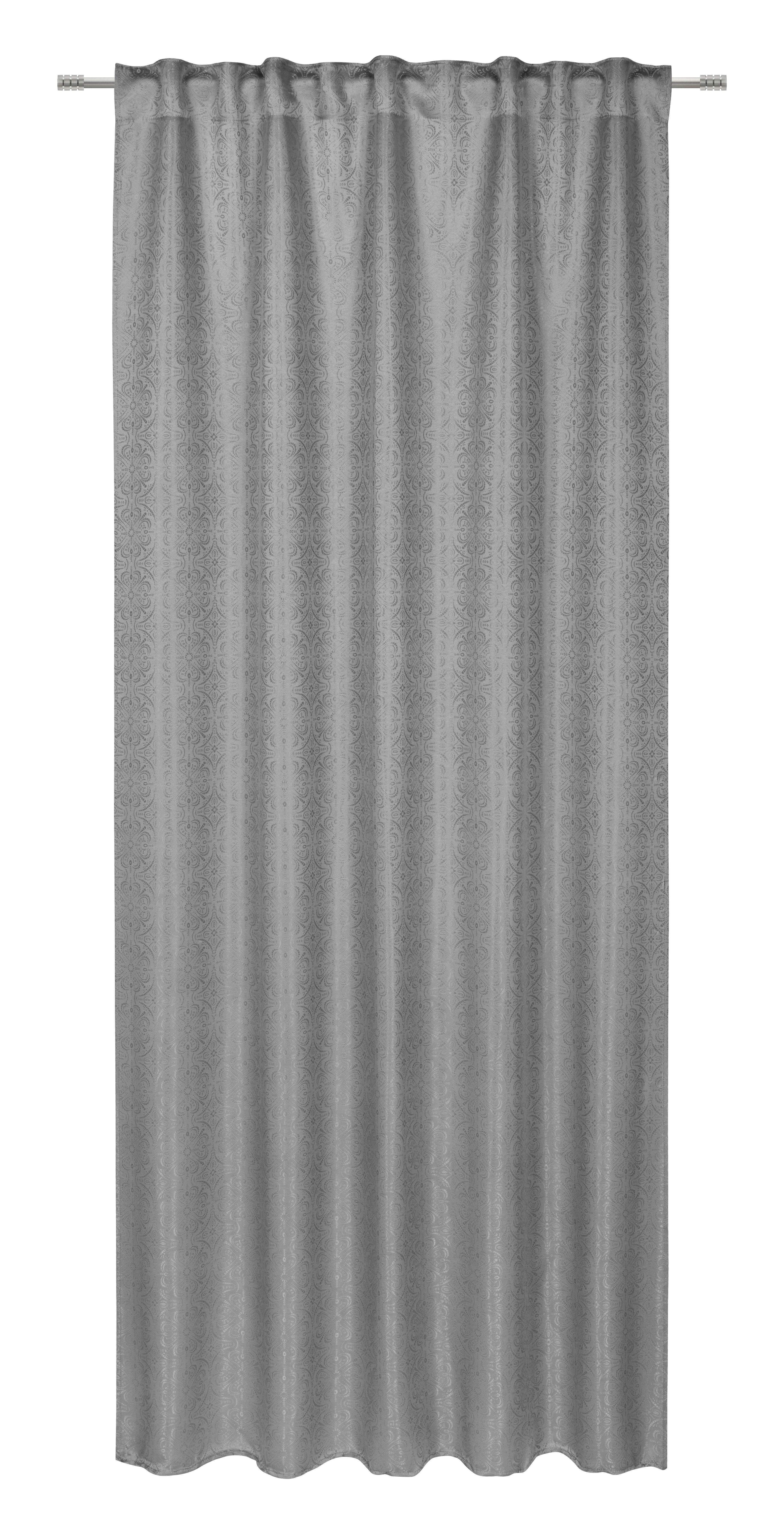 Fertigvorhang Emil Grau ca. 135x245cm - Grau, ROMANTIK / LANDHAUS, Textil (135/245cm) - Mömax