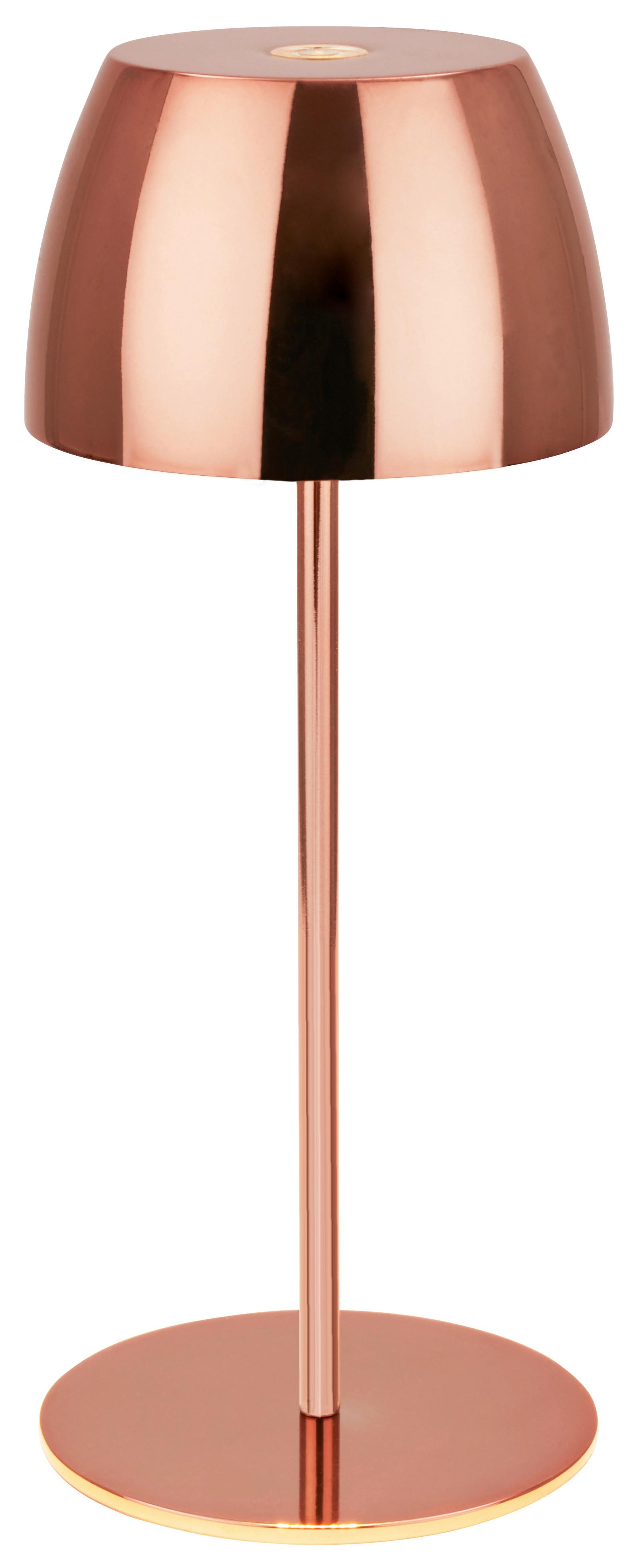 Akku-Tischleuchte Serina Mini Schwarzchrom max. 2,5 Watt - Schwarzchrom/Kupferfarben, MODERN, Kunststoff (8/20cm) - Briloner
