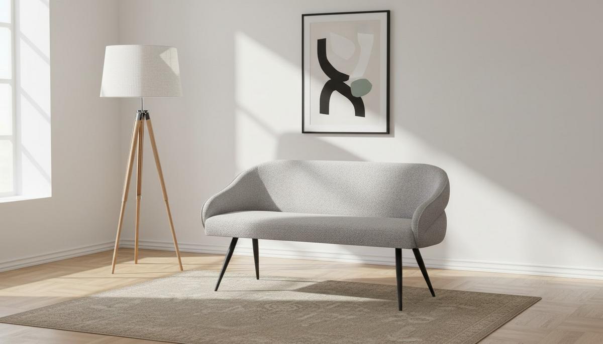 Klop Royal, Siva, Črna - siva/črna, Moderno, kovina/tekstil (150/82/62cm) - Livetastic