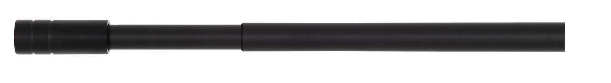 Vorhangstange Max Schwarz - Schwarz, Metall (130-240cm) - Based