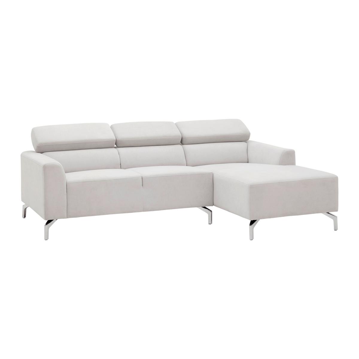 Sedežna Garnitura Filou, Iz Žameta - svetlo siva, Moderno, tekstil/les (211/82/146cm) - Bessagi Home
