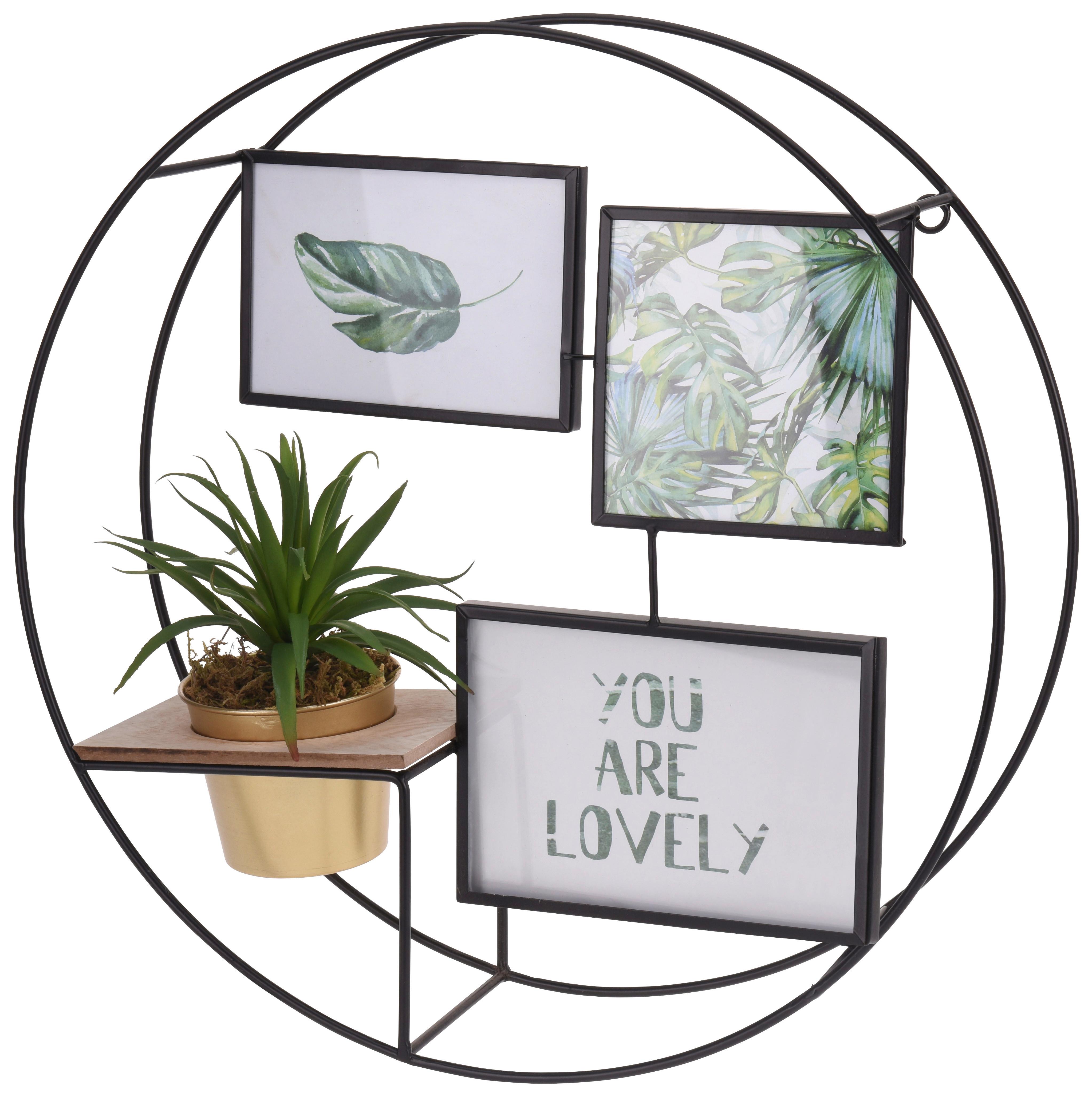 Okvir Za Slike Leon - zlate barve/črna, Moderno, kovina/umetna masa (44/12cm) - Modern Living