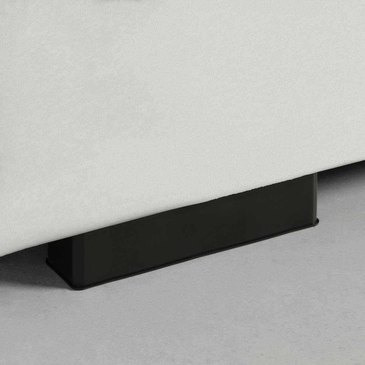 Polsterbett Nelo Beige ca. 140x200cm - Beige/Schwarz, KONVENTIONELL, Kunststoff/Textil (140/200cm) - Mömax