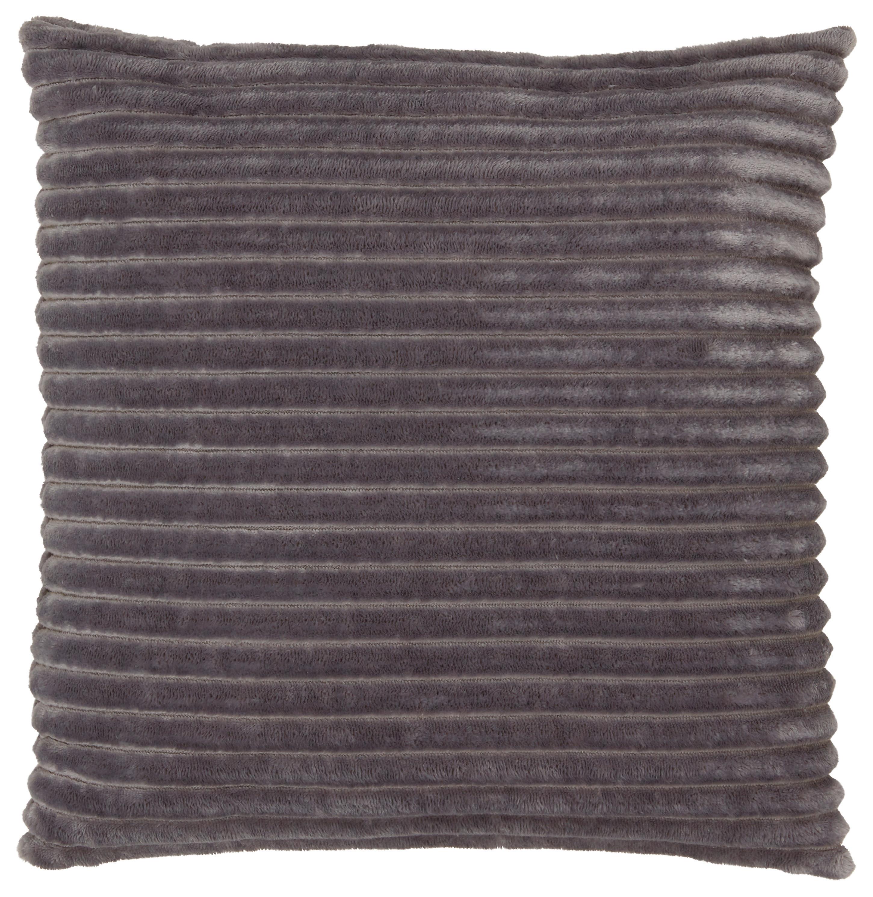 Zierkissen Cordi in Grau ca. 45x45cm - Grau, KONVENTIONELL, Textil (45/45cm) - Modern Living
