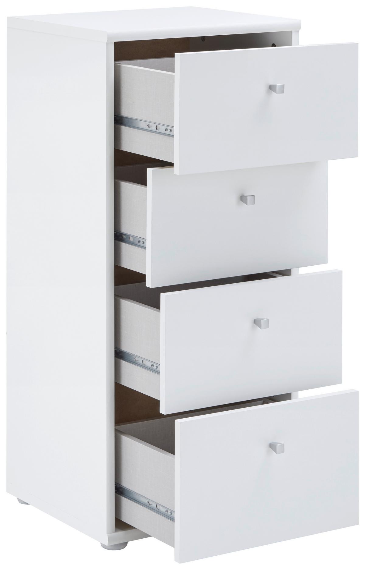 Comodă TEMPRA 2 - alb, Konventionell, material pe bază de lemn (38,6/85,5/34,8cm) - Based
