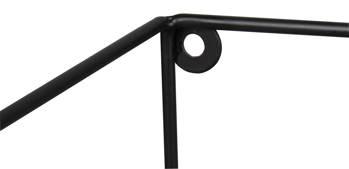 ZESTAW REGAŁÓW ŚCIENNYCH LISA - czarny, Modern, metal (65/15/15cm)