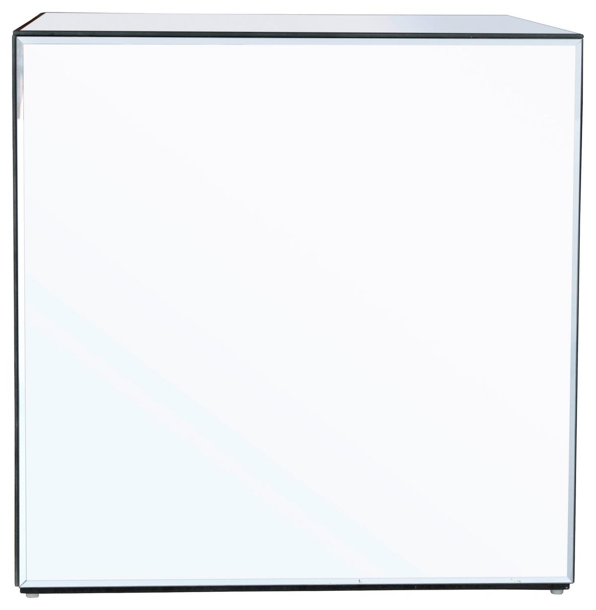 STOLIK KAWOWY KUBA - przejrzysty, Design, materiał drewnopochodny/szkło (40/40/40cm) - MID.YOU