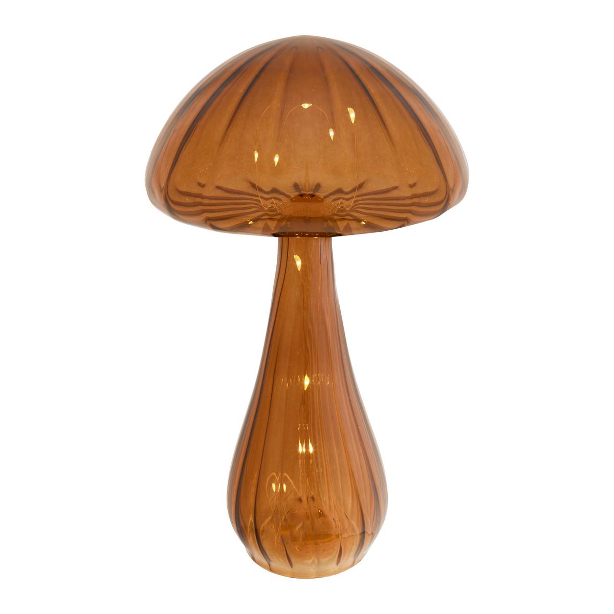 Led Dekor Gomba Gumba - barna, Konventionell, műanyag/Üveg (12,5/22cm) - Mömax