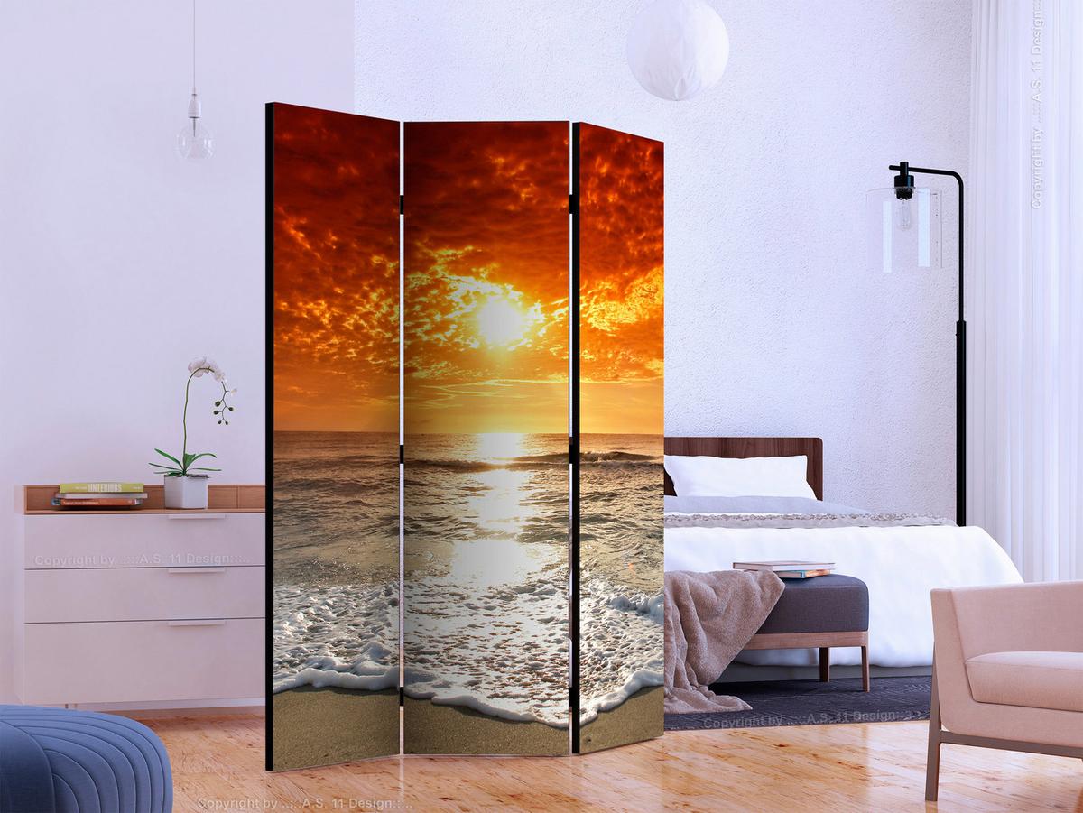 Paravan Marvelous Sunset, 3-Delni, Dvostranski - večbarvno, Basics, tekstil/les (135/172/3cm) - artgeist