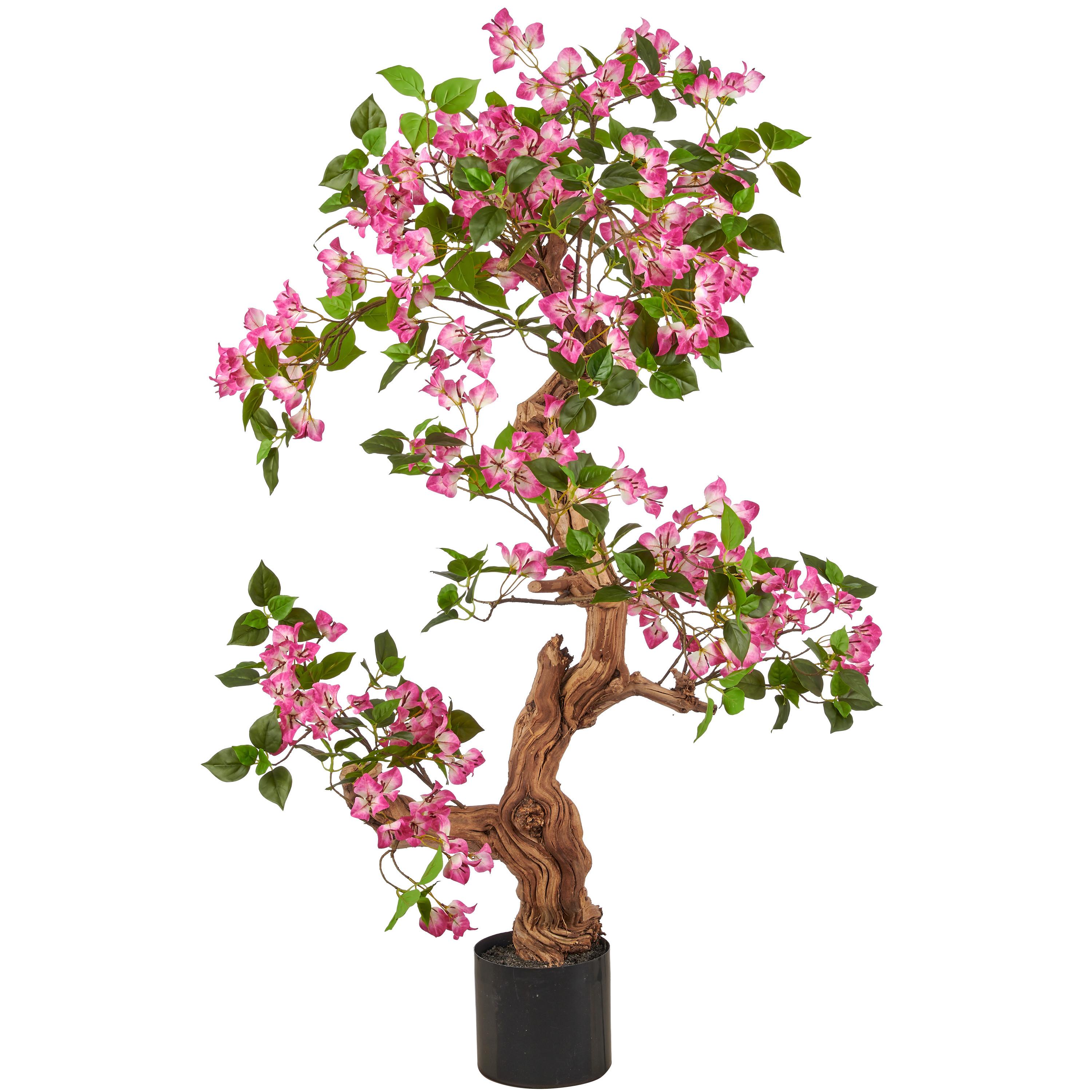 Kunstblume Mauve/Braun/Schwarz - Mauve/Schwarz, Basics, Holz/Kunststoff (130cm)
