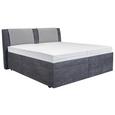 Pat Tapițat Elizabeth - taupe/negru, plastic/lemn (160/200cm) Pat Tapițat Elizabeth - taupe/negru, plastic/lemn (160/200cm)
