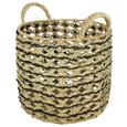 Korb Jenny in Natur Ø ca. 28cm - Schwarz/Naturfarben, Naturmaterialien/Metall (28/30cm) - Mömax modern living Korb Jenny in Natur Ø ca. 28cm - Schwarz/Naturfarben, Naturmaterialien/Metall (28/30cm) - Mömax modern living