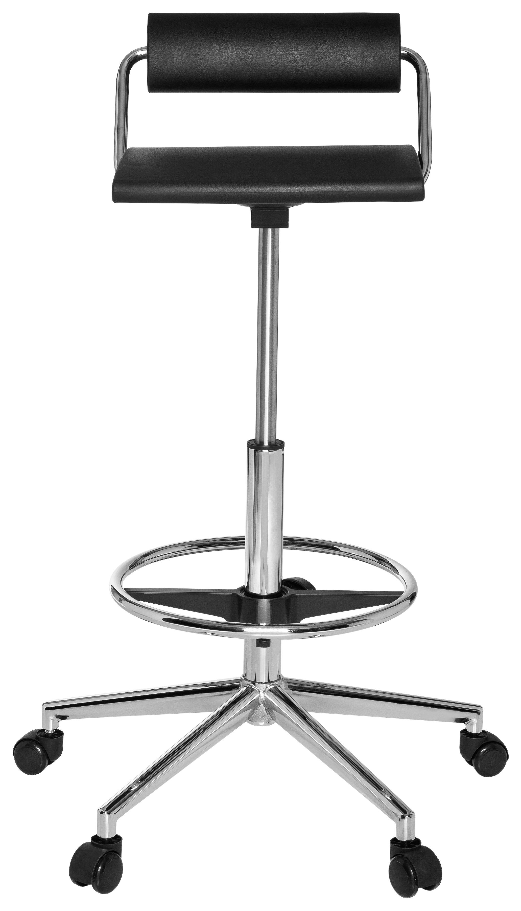 Bürohocker Top Work 28 Schwarz - Schwarz, MODERN, Kunststoff/Metall (62/80/62cm) - MID.YOU