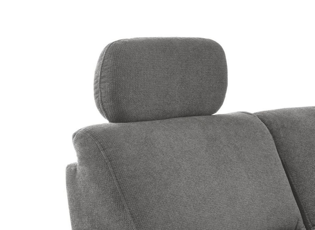 Ecksofa Parole Dunkelgrau Struktur + USB-Anschluss - Wildeiche/Dunkelgrau, KONVENTIONELL, Holz/Textil (241/238cm) - Livetastic