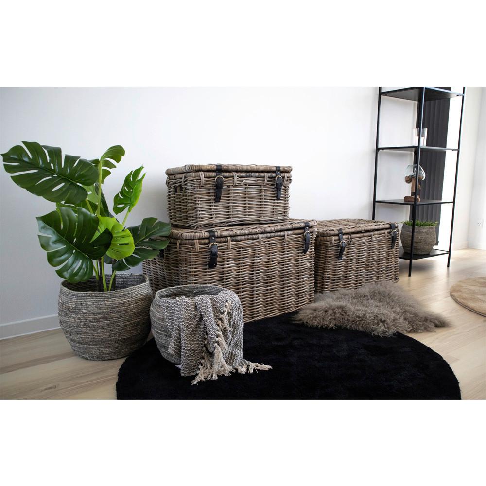 Korbset Depot Storage Trunk Naturfarben, 3er Set - Naturfarben, Basics, Naturmaterialien (81/48/51cm)