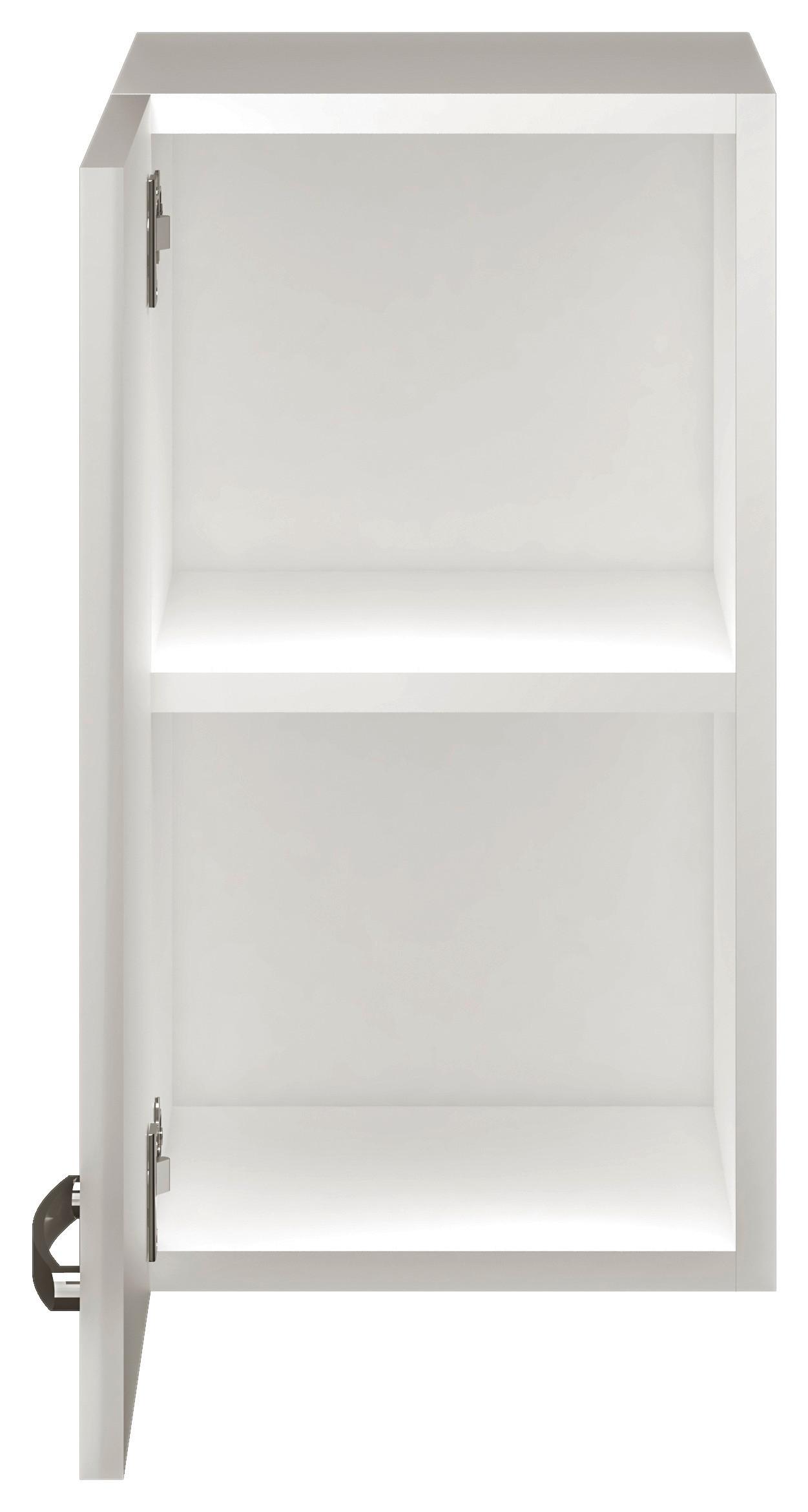 Kuhinjska Zgornja Omarica Alba, Bela, Š. 30 Cm - barve nerjavečega jekla/bela, Moderno, kovina/leseni material (30/54,8/32cm) - FlexWell