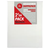Keilrahmen Leonardo Weiß ca. 18x24cm, 2 Stk. - Weiß, Basics, Karton/Textil (18/24cm) - Premium Living