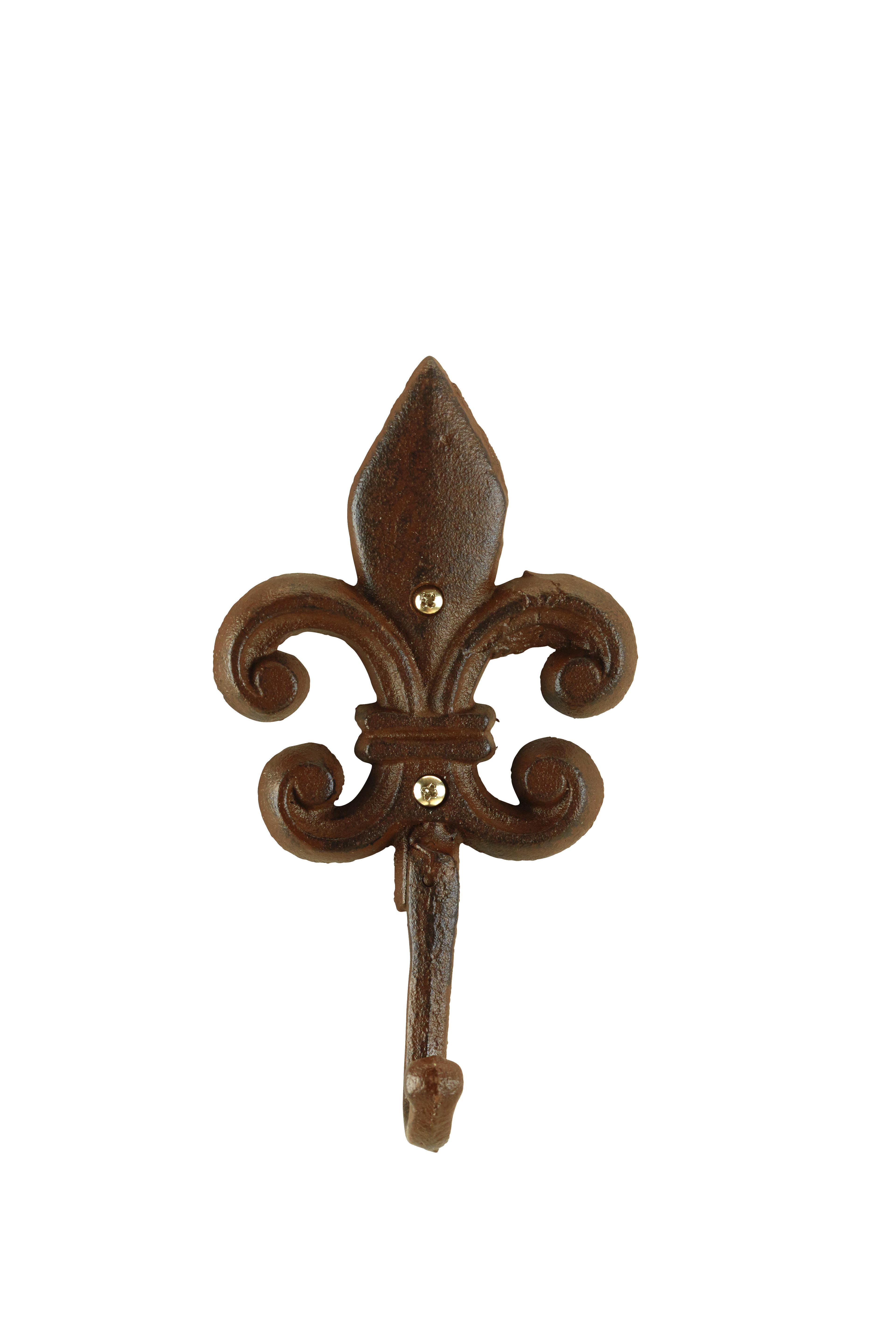 Haken Fleur in Dunkelbraun - Dunkelbraun, ROMANTIK / LANDHAUS, Metall (10,5/19/5cm) - Mömax