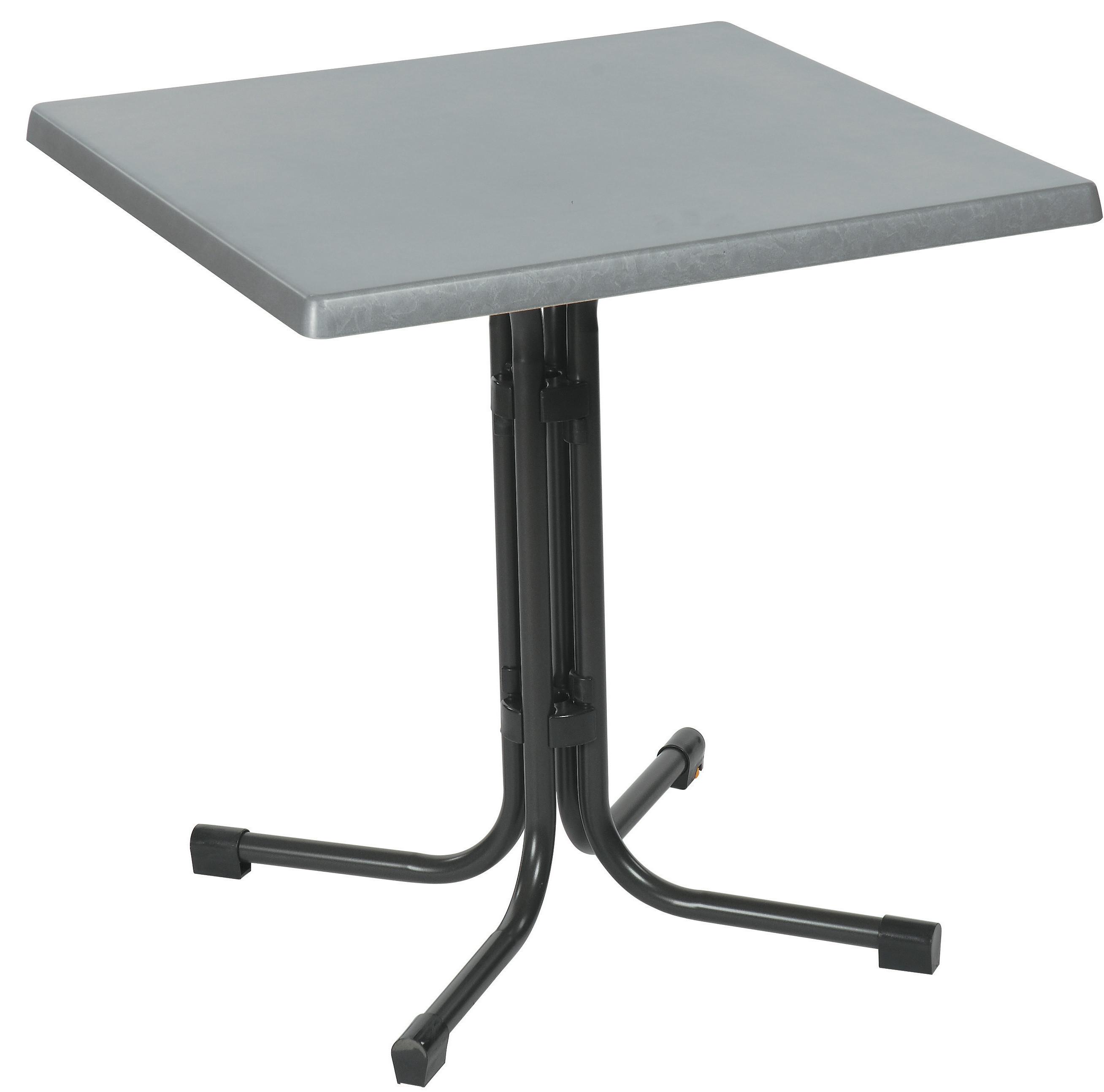 Vrtna Zložljiva Miza Acamp, Siva - siva/antracit, Basics, kovina/leseni material (80/80/72cm) - Gardenson