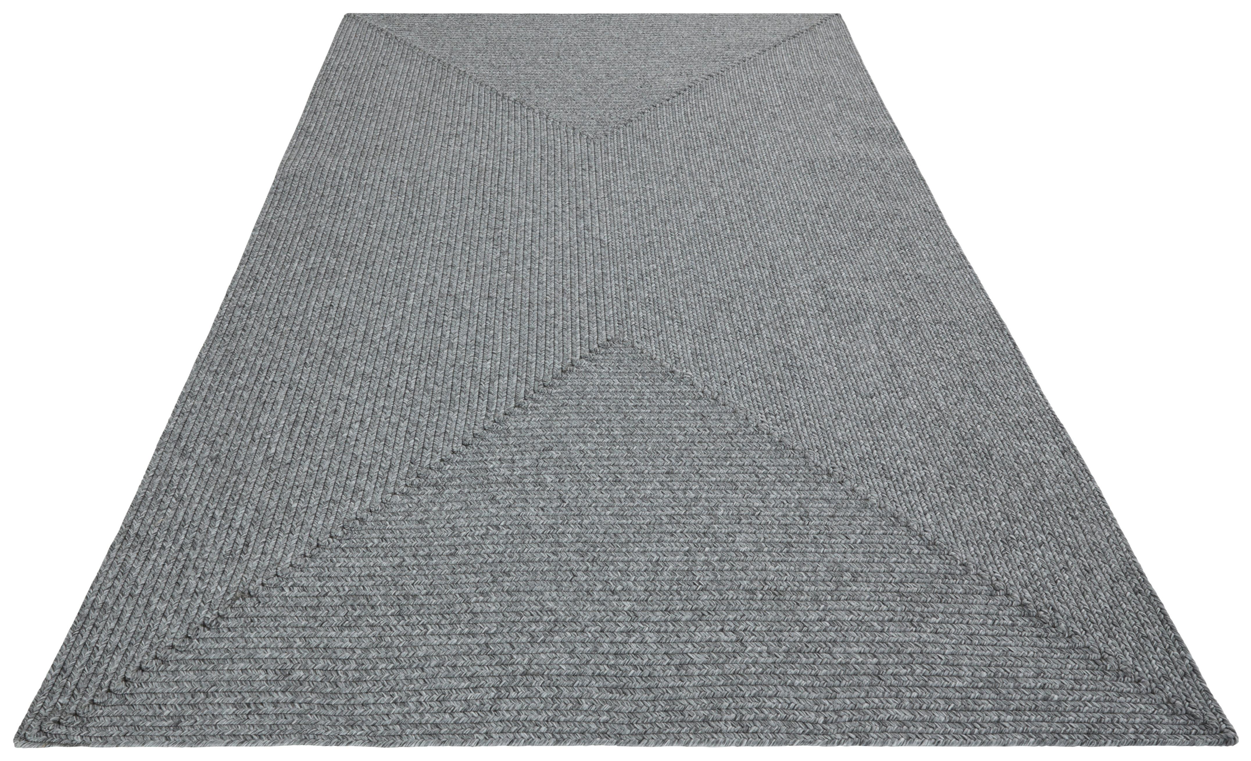 Outdoorteppich Trenzado Hellgrau ca. 160x230cm - Hellgrau, Basics, Kunststoff (160/230cm)