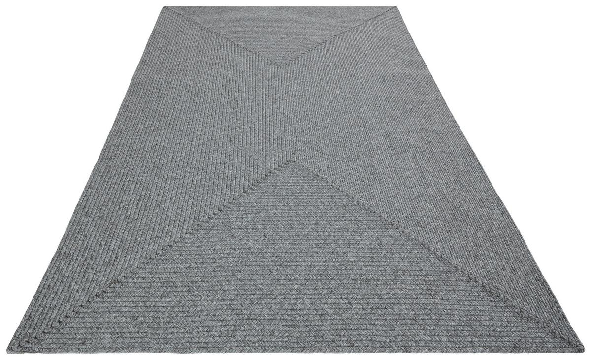 Outdoorteppich Trenzado Hellgrau ca. 200x290cm - Hellgrau, Basics, Kunststoff (200/290cm)