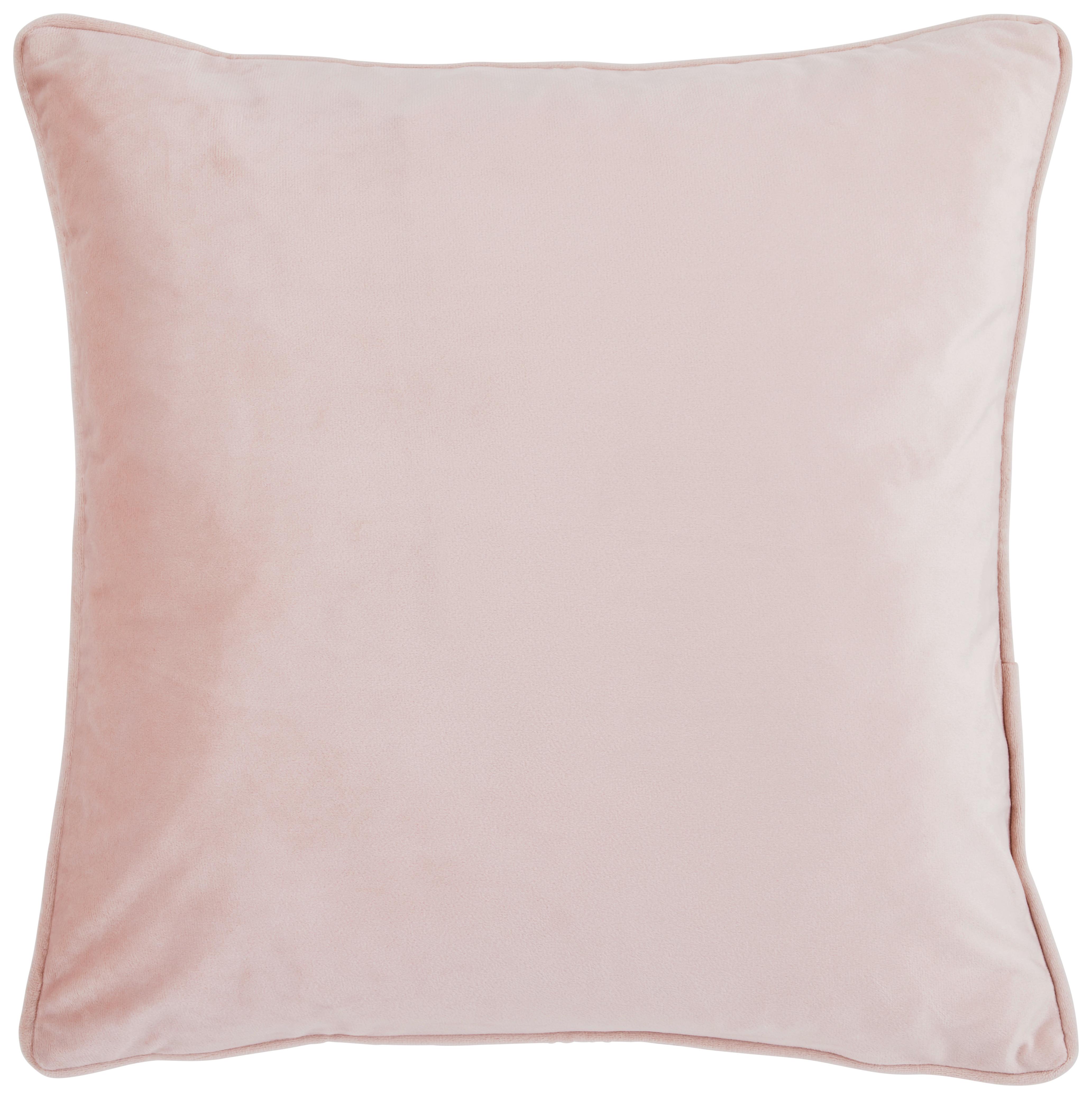 Zierkissen Viola in Rosa ca. 45x45cm - Rosa, ROMANTIK / LANDHAUS, Textil (45/45cm) - Modern Living