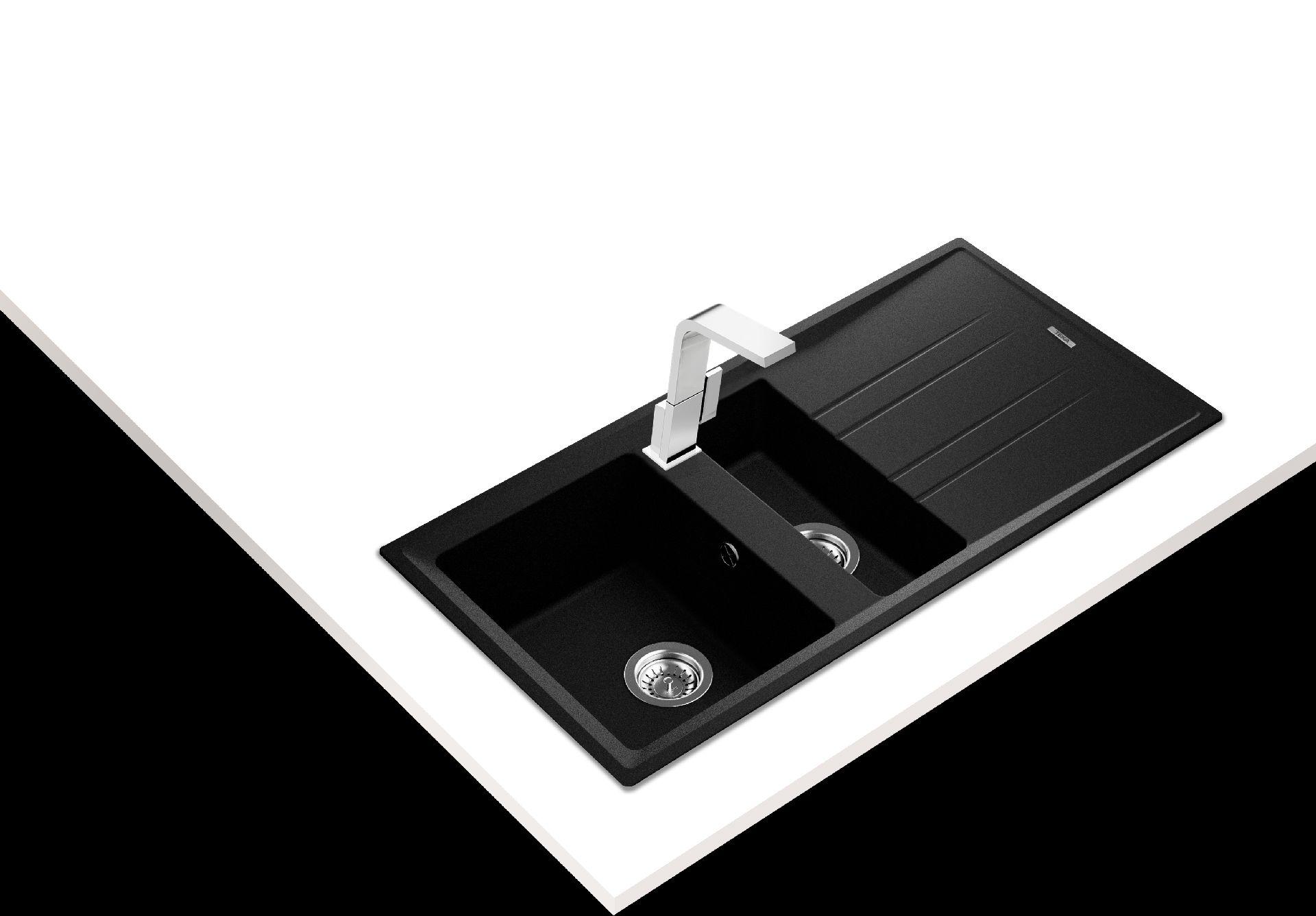 Chiuvetă TEKA STONE 60B 1 1/2B 1D BLACK - Modern (100/51cm) - Teka