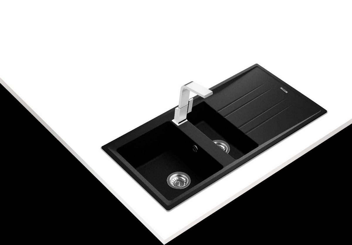 Chiuvetă TEKA STONE 60B 1 1/2B 1D BLACK - Modern (100/51cm) - Teka