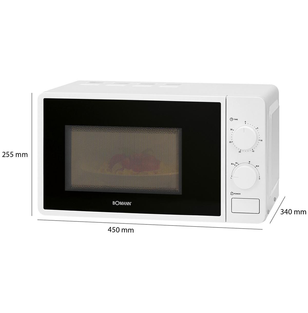 KUCHENKA MIKROFALOWA MW 6014 CB WEIß 20L 700W - biały, Basics (47,5/29/38cm) - Bomann