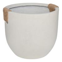 Mască pentru ghiveci Sien M cca. 38x33 cm - alb/culoare natur, Basics, piatră (38/33cm)